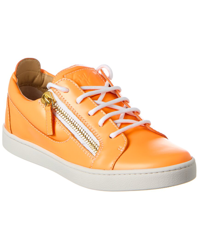 Shop Giuseppe Zanotti Brek Leather Sneaker In Orange
