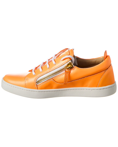 Shop Giuseppe Zanotti Brek Leather Sneaker In Orange