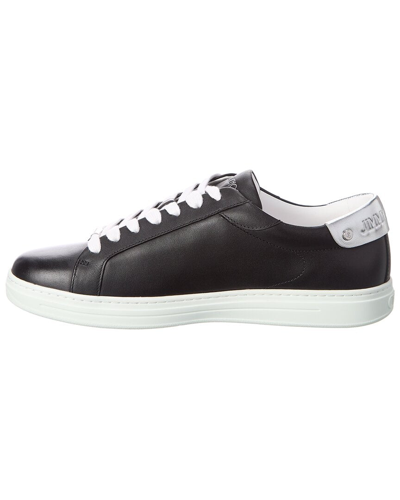 Shop Jimmy Choo Rome/m Leather Sneaker In Black