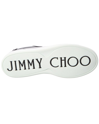 Shop Jimmy Choo Rome/m Leather Sneaker In Black