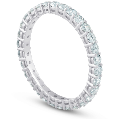 Pompeii3 1ct Diamond Eternity Ring 14k White Gold In White