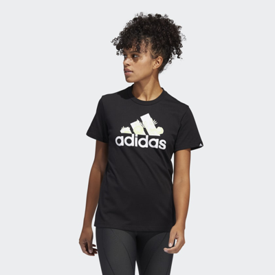 Adidas Originals Adidas Women's Plus Size Cotton Badge Of Sport Logo T-shirt  In Black/white | ModeSens