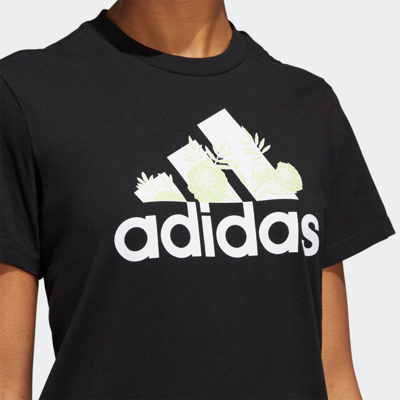 Shop Adidas Originals Women's Adidas Superher Floral Graphic Logo Tee In White