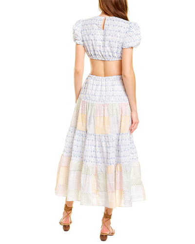 Ash & Eden 2pc Samba Sleeveless Top & Skirt Set In Blue