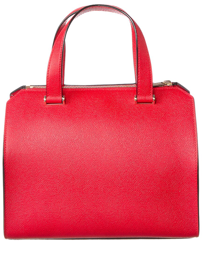 Valextra Passepartout Medium Leather Tote In Red