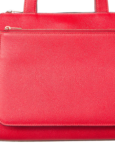Valextra Passepartout Medium Leather Tote In Red