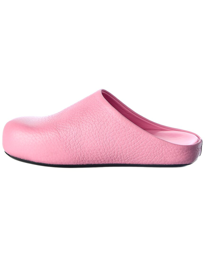 Shop Marni Fussbet Leather Mule In Pink
