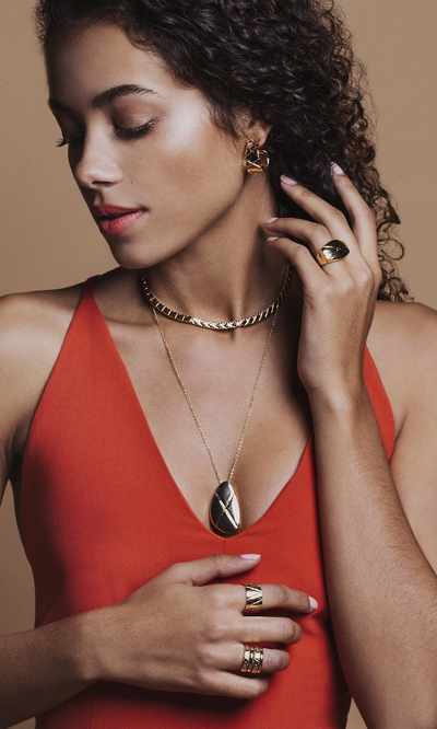 Sterling Forever The Mirage Open Ring In Gold