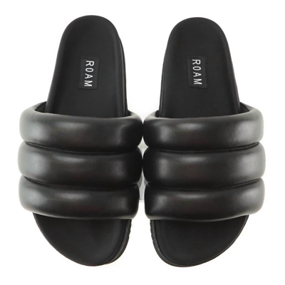 Shop Roam The Puffy Slide Sandal In Black