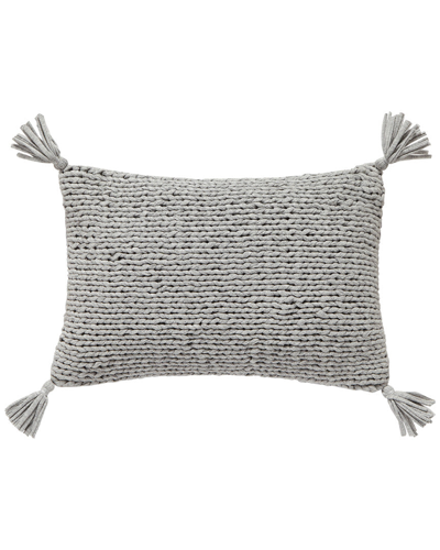 Shop Splendid Knitted Jersey Pillow In Grey