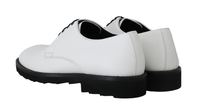 Shop Dolce & Gabbana Leather Derby Dress Formal Men's Shoes In White