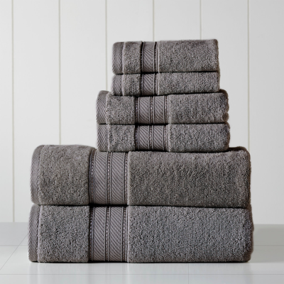 Shop Modern Threads 6-piece Spunloft Towel Set In Grey