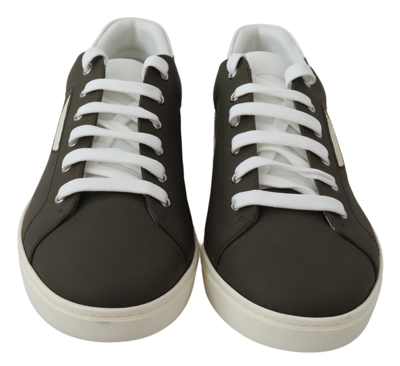 Shop Dolce & Gabbana Leather Low Top Sneakers Men's Shoes In Black