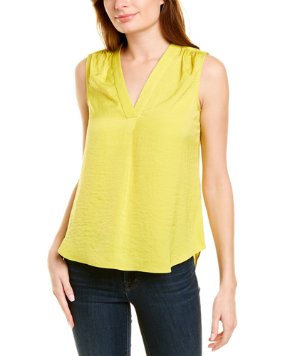 Shop Vince Camuto V-neck Rumple Blouse In Yellow