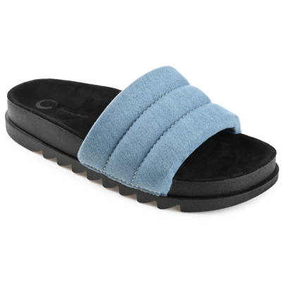Journee Collection Womens Lazro Slide Sandals In Blue