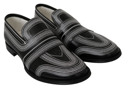 Shop Dolce & Gabbana Leather Slippers Loafers Men's Shoes In Black