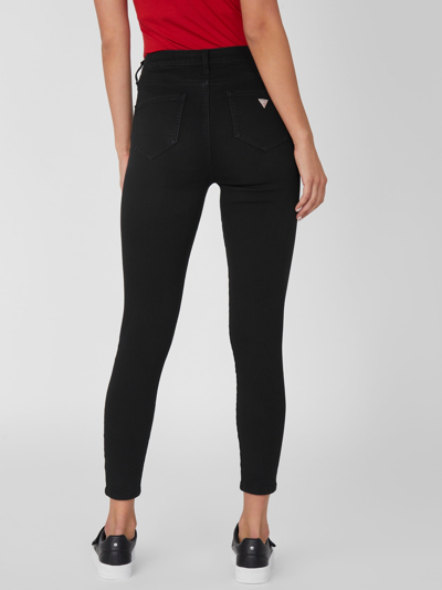 Shop Guess Factory Eco Simmone High-rise Skinny Jeans In Black
