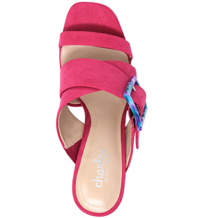 Charles By Charles David Gleam Slide Sandal In Pink