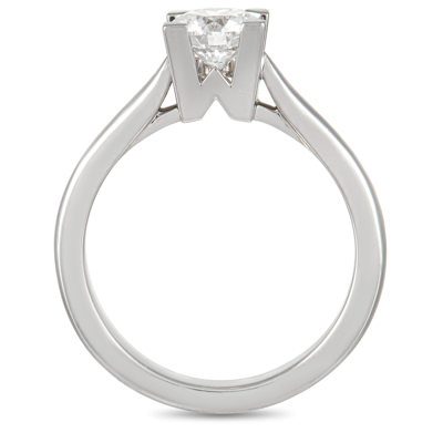 Harry Winston Platinum 0.71 Ct Diamond Solitaire Engagement Ring In White