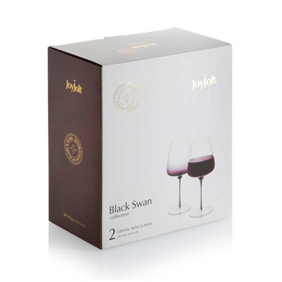 Shop Joyjolt Black Swan Crystal Red Wine Glasses - 26.8 oz - Set Of 2