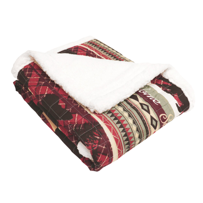 Shop Lush Decor Holiday Lodge Sherpa Throw In Red