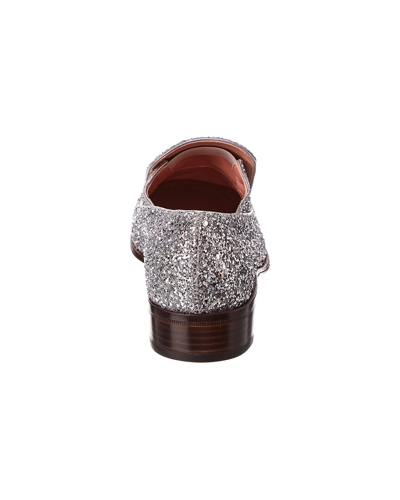 Victoria Beckham Glitter Loafer In Silver