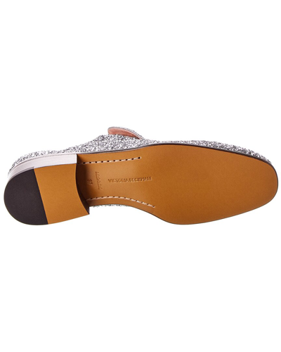 Victoria Beckham Glitter Loafer In Silver