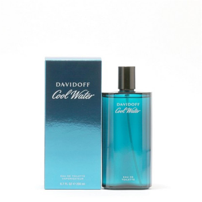 Shop Davidoff Cool Water For Men Edt Spray 6.7 oz In Blue