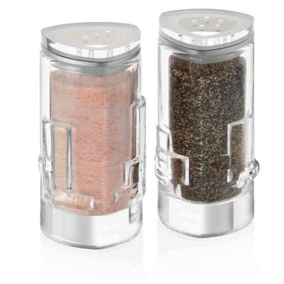 Shop Joyjolt Revere Crystal Salt And Pepper Shakers - Set Of 2 In Multi