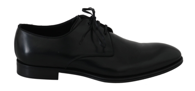 Shop Dolce & Gabbana Leather Dress Derby Formal Mens Men's Shoes In Black