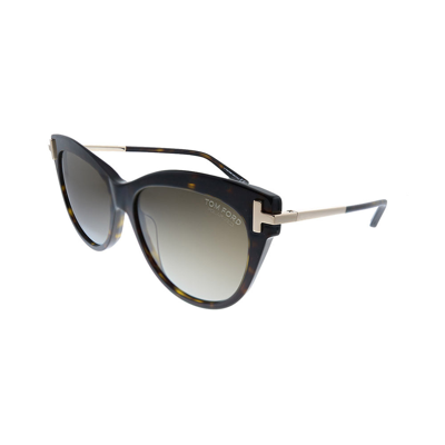 Shop Tom Ford Kira Tf 821 52h Womens Cat-eye Sunglasses In Brown