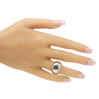 Shop Chopard Happy Diamond 18k White Gold Diamond Heart Ring In Silver
