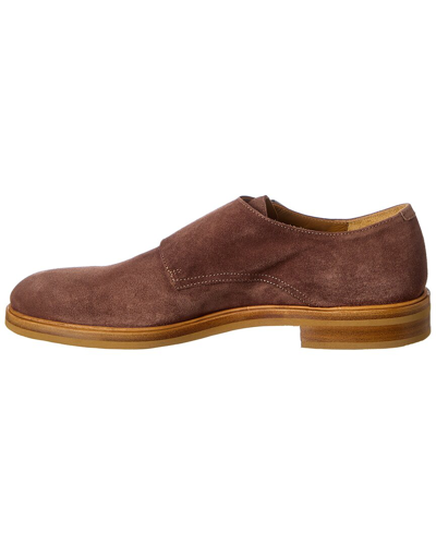 Shop Antonio Maurizi Double Monk Suede Loafer In Brown