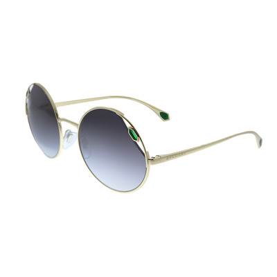 Shop Bvlgari Bv 6159 278/8g Womens Round Sunglasses In Gold
