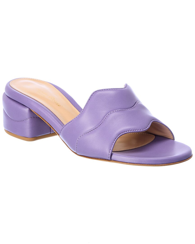 Shop Gianvito Rossi 45 Leather Sandal In Purple
