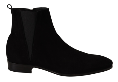 Shop Dolce & Gabbana Suede Leather Chelsea Boots Men's Shoes In Black