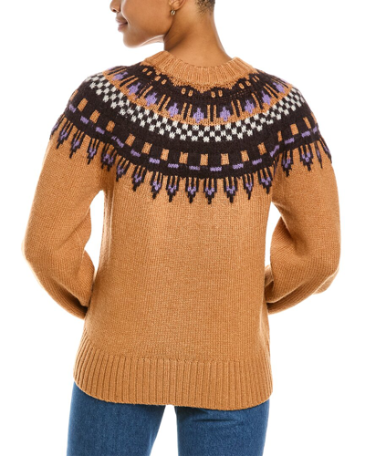 Shop A.l.c A. L.c. Oakley Wool, Silk, & Alpaca-blend Sweater In Brown