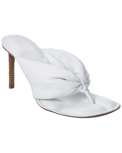 Shop Jacquemus Les Sandales Nocio Leather Sandal In White