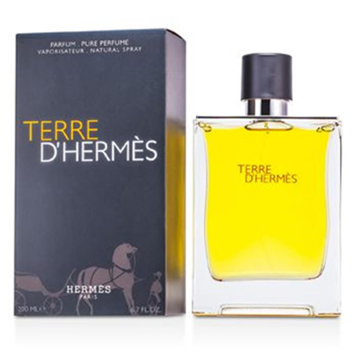 Shop Hermes 130263 6.7 oz Mens Terre D Pure Parfum Spray In Orange