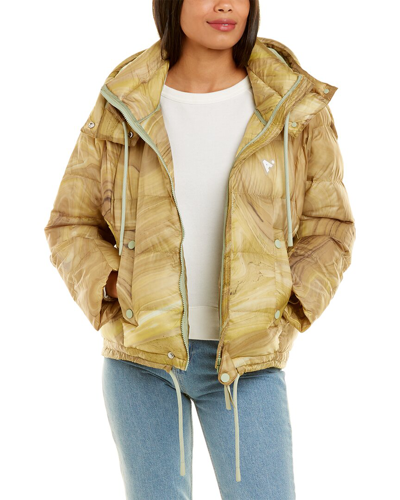 Shop The Arrivals Turbo Puffer Jacket In Gold