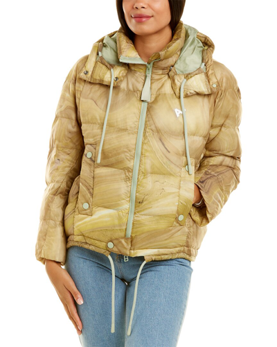 Shop The Arrivals Turbo Puffer Jacket In Gold