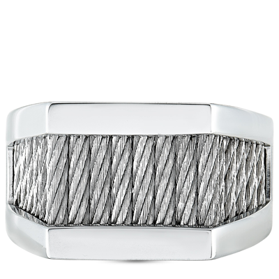 Shop Charriol Forever Stainless Steel Ring In Silver