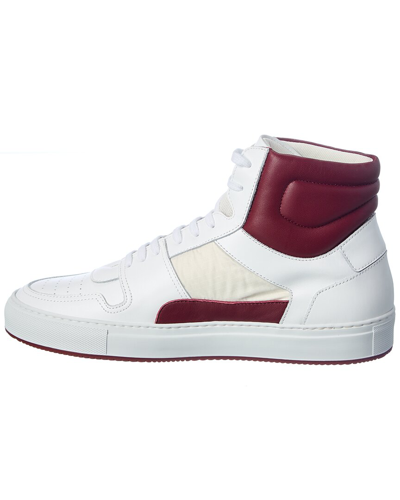 Shop Common Projects Leather High-top Sneaker In White