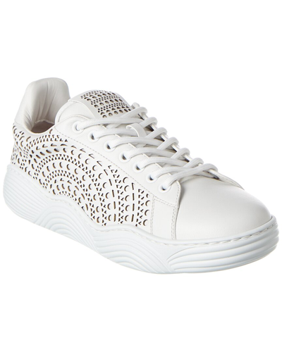 Shop Alaïa Alaia Vienne Leather Sneaker In White