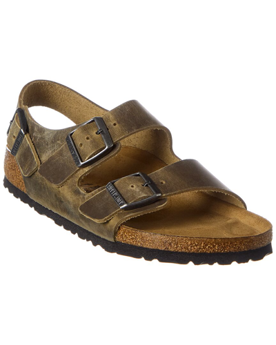 Shop Birkenstock Milano Bs Leather Sandal In Brown