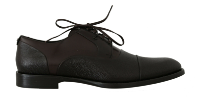 Shop Dolce & Gabbana Leather Laceups Dress Mens Men's Shoes In Black