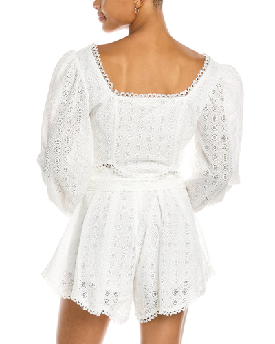 70/21 Embroidered Lace Crop Top In White