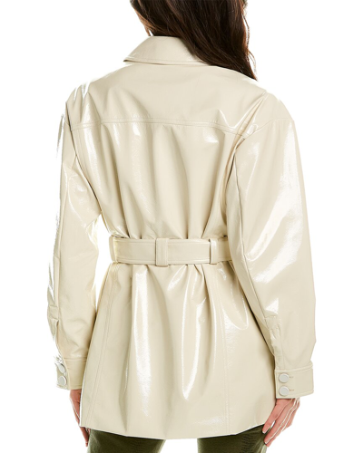 Ted Baker Textured Vinyl Field Jacket In White