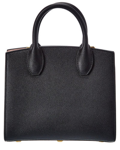 Shop Ferragamo Salvatore  Studio Leather Box Bag In Black