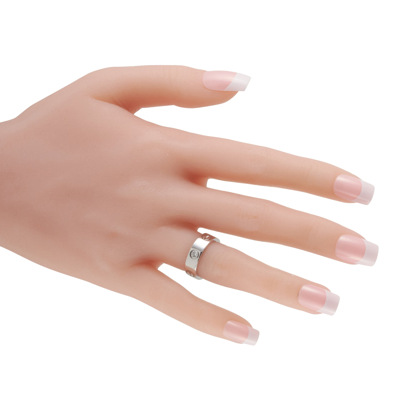 Shop Cartier Love 18k White Gold 3-diamond Ring